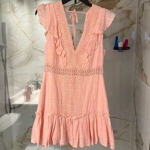 Blush Ruffle Mini Dress